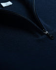 Merino Half Zip in dark Navy flat lay front view