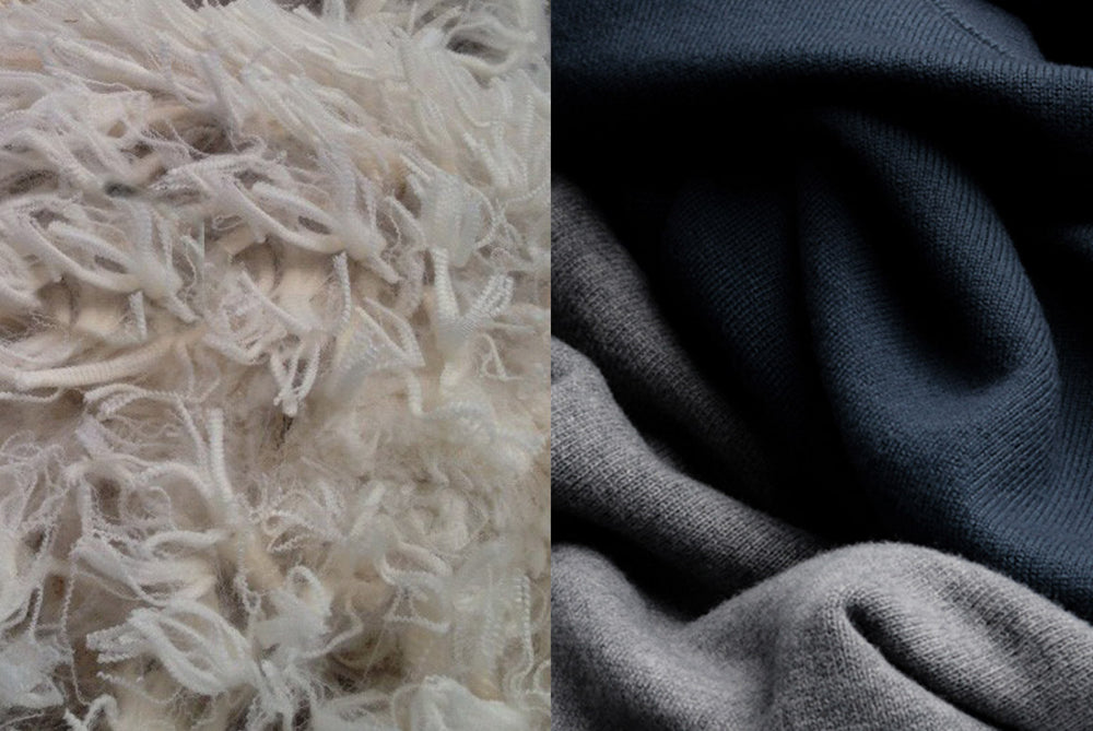 Arwork of Merino Fleece and Merino knit fabric