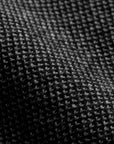 The Merino wool jaquard sweater Black Grey, close up fabric - Unborn