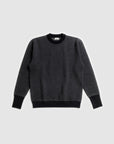 The Merino wool jaquard sweater Black Grey, flat front - Unborn