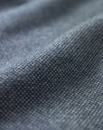 The Merino wool jaquard sweater Navy Grey, close up fabric - Unborn