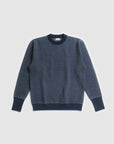 The Merino wool jaquard sweater Navy Grey, flat front - Unborn