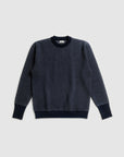 The Merino wool jaquard sweater Dark Navy Grey, flat front - Unborn