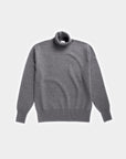 The Merino Wool Roll Neck Grey, flat front - Unborn