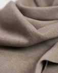 The Merino Wool Square Scarf Beige, close up fabric - Unborn