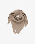 The Merino Wool Square Scarf Beige, wrapped flat - Unborn