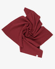 The Merino Wool Square Scarf Brick Red, open flat - Unborn