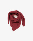 The Merino Wool Square Scarf Brick red, wrapped flat - Unborn