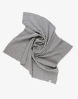 The Merino Wool Square Scarf Grey melange, open flat - Unborn