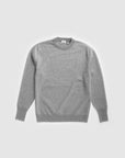 The Merino Wool Sweater Grey Melange, flat front - Unborn