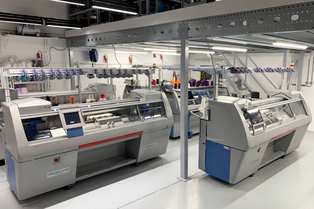 two Stoll ADF knitting machines at Knitwearlab