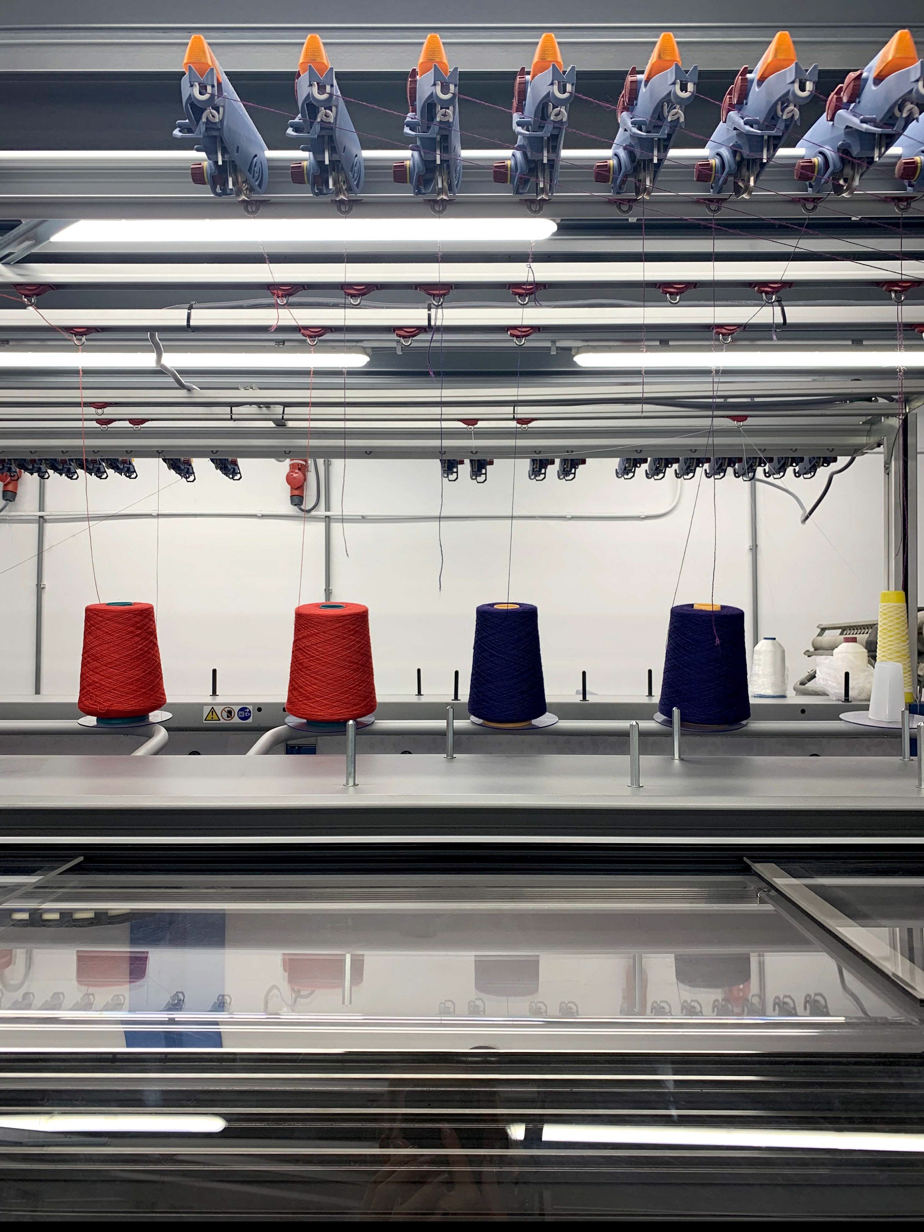 Stoll knitting yarn feeders at Knitwearlab