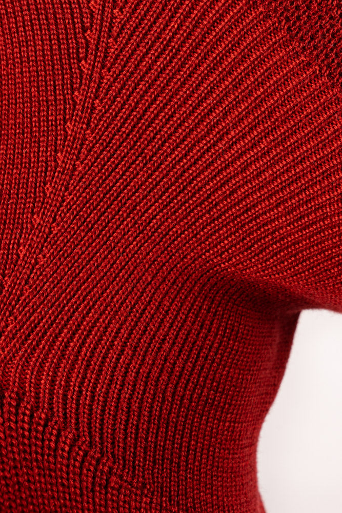 Close up of The Merino Balaclava knit fabric