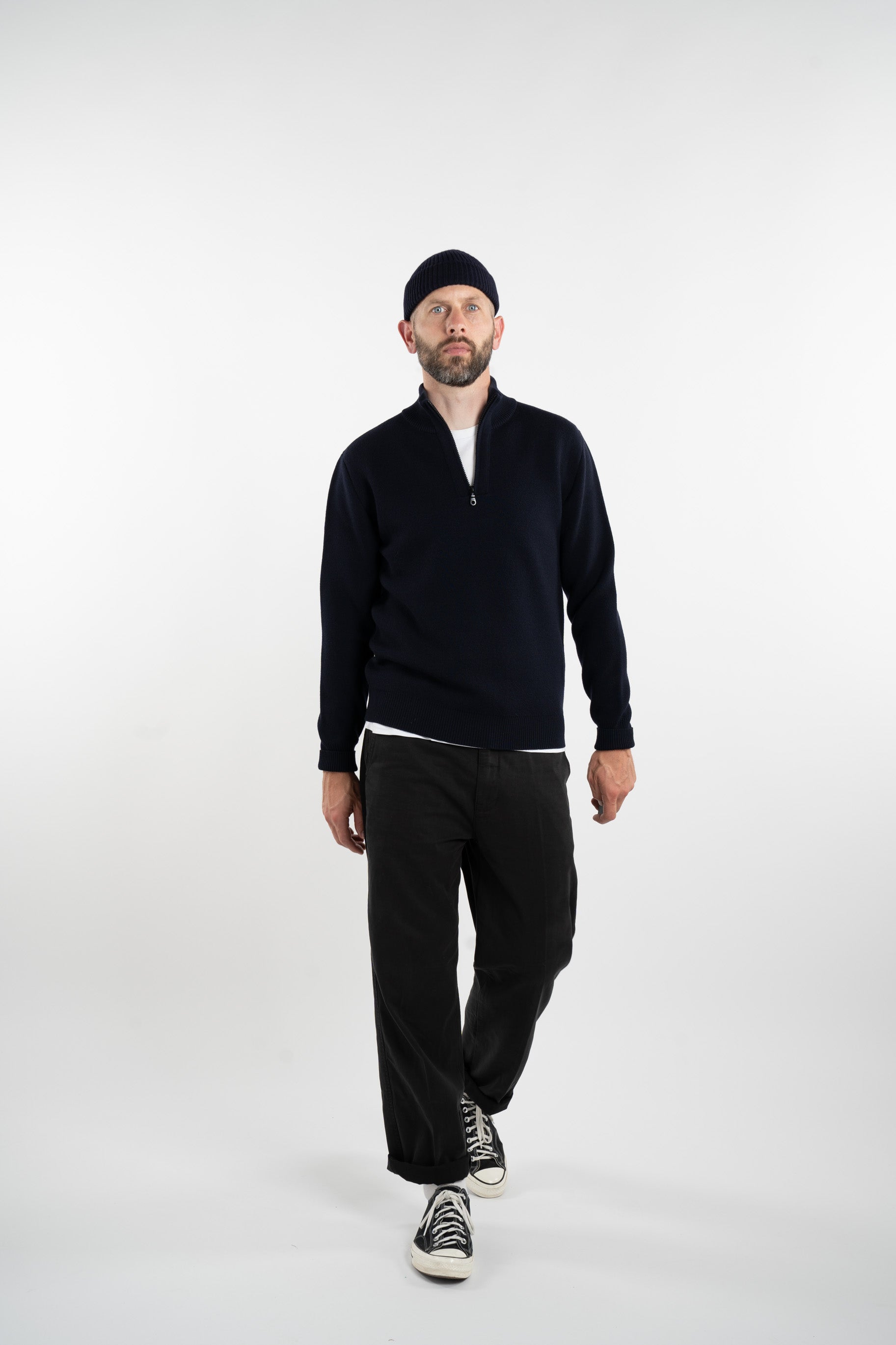 Merino Half Zip Sweater Fisherman Sweater UNBORN
