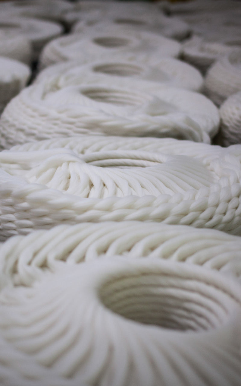 Undyed tops at dying facility in Valle Mosso