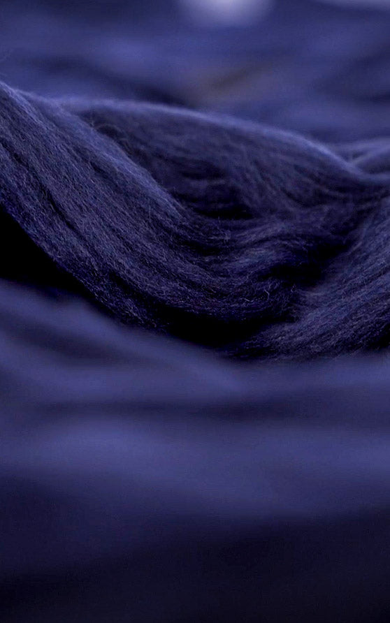 dyed Merino wool tops at dying facility in Valle Mosso