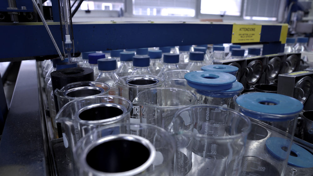 Lab testing of colorants at dying facility in Valle Mosso