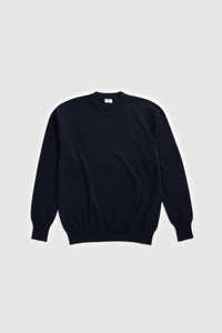 The Merino Wool Sweater Light Navy, flat front - Unborn