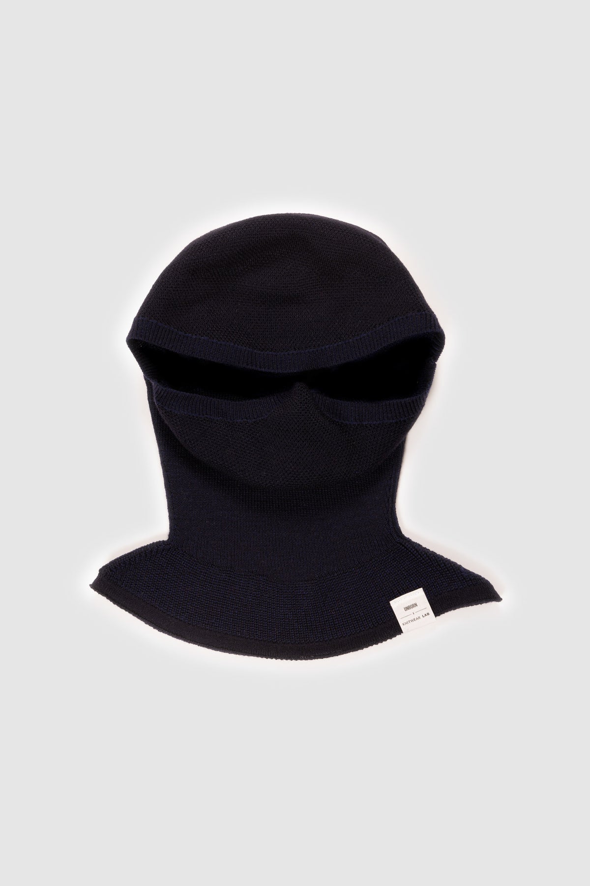 The Merino Balaclava Navy Blue Flat Front