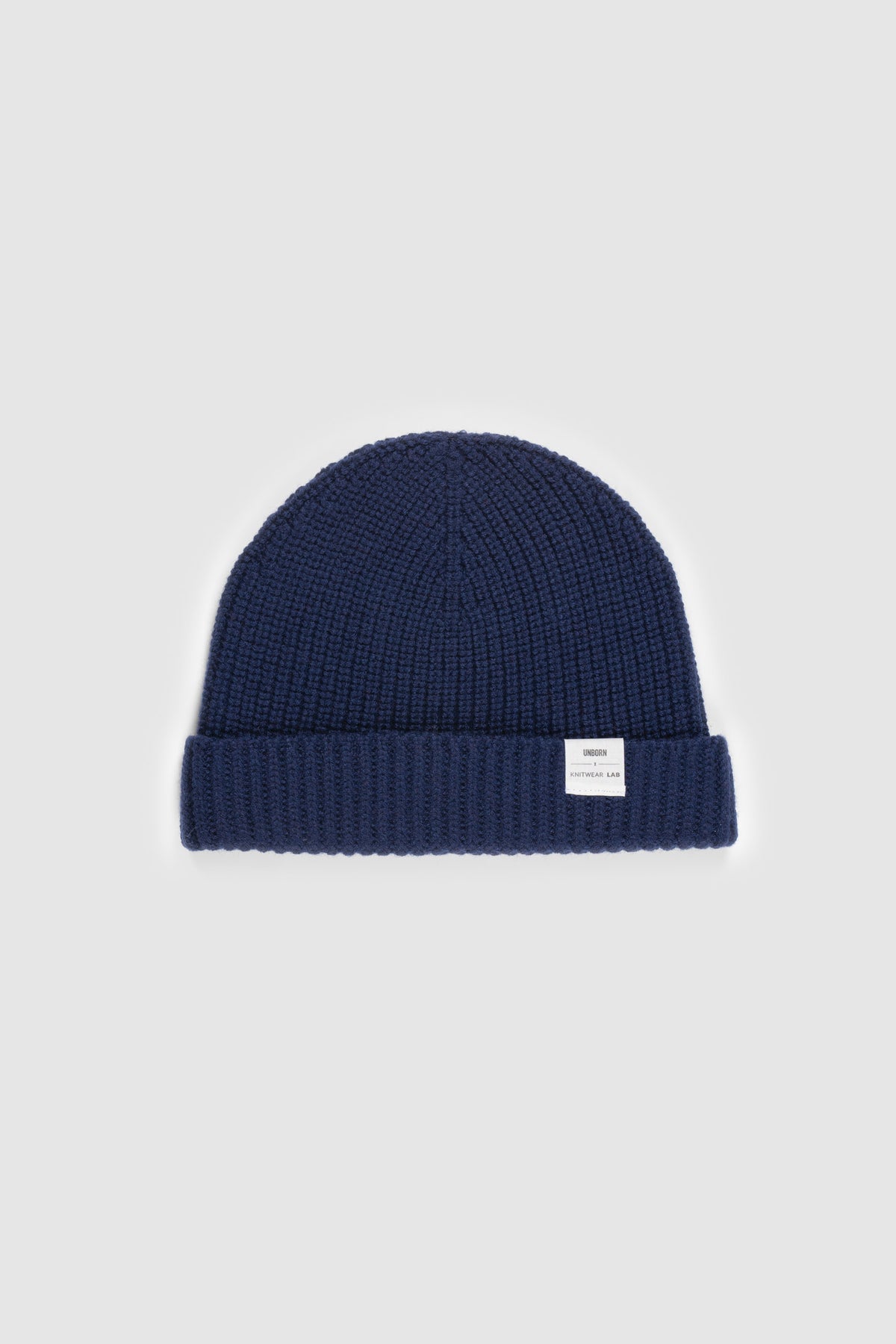 The Merino wool beanie  imperial blue, flat front view Unborn