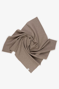 The Merino Wool Square Scarf Beige, flat open - Unborn