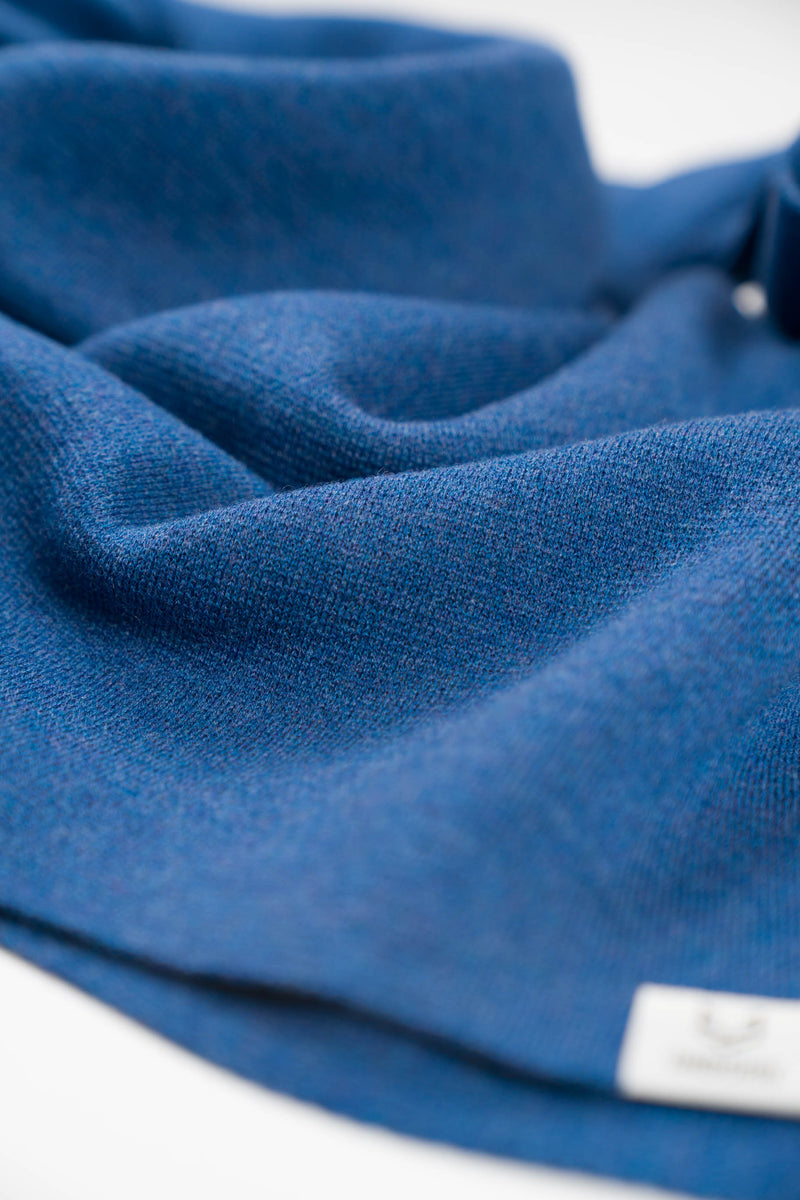 The Merino Wool Square Scarf Sky Blue, Close up Fabric - Unborn