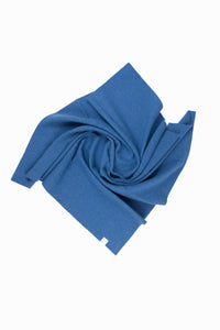 The Merino Wool Square Scarf Sky Blue, Open flat - Unborn