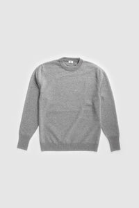 The Merino Wool Sweater Grey Melange, flat front - Unborn