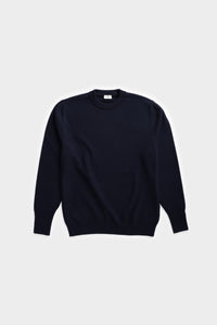 The Merino Wool Sweater Navy, flat front - Unborn